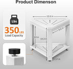 Corner Shower Stool 14in Small Bench Storage Shelf White