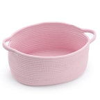 Happyiren Medium Woven Cotton Rope Basket, Empty DIY Gift Basket for Burr