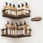 Veken Corner Shower Caddy 3-Pack, Advanced Rustproof Design&Stable Storage