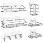Nieifi Shower Caddy Adhesive, Shower Shelves, Shampoo Holder for Bathroom