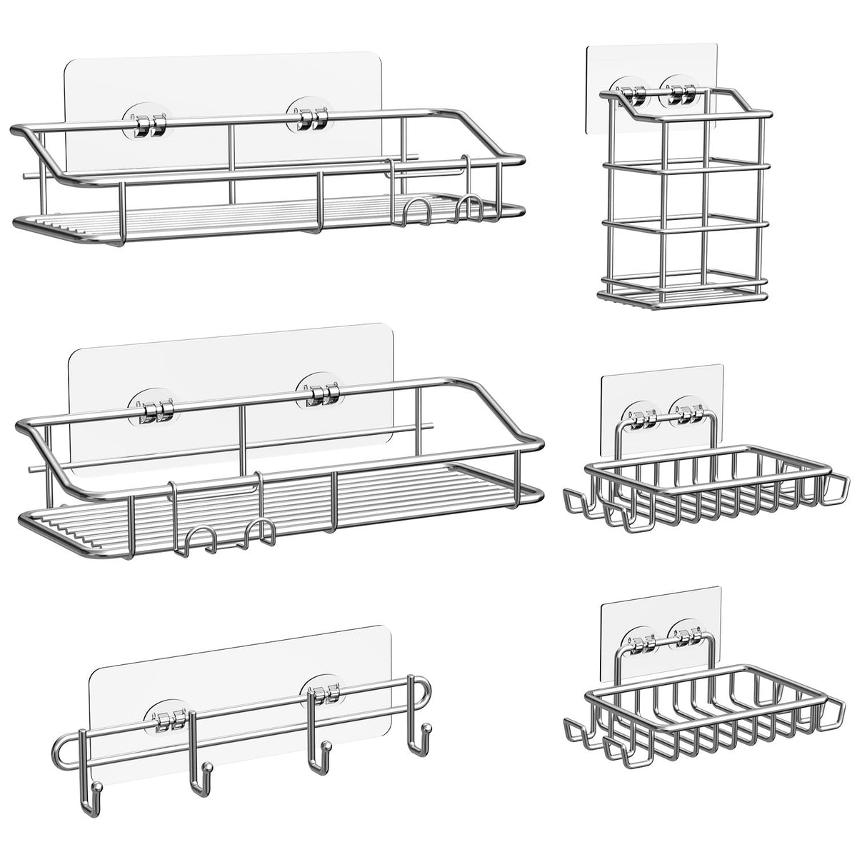 Nieifi Shower Caddy Adhesive, Shower Shelves, Shampoo Holder for Bathroom