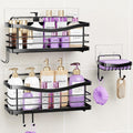 ODesign 3 Pack Adhesive Shower Caddy,Rustproof Shower Shelves Rack,Silver
