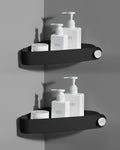 Sotfamily Plastic Shower Caddy Corner (for 90° Only), 4 Pack, Black