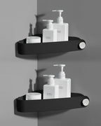 Sotfamily Plastic Shower Caddy Corner (for 90° Only), 4 Pack, Black