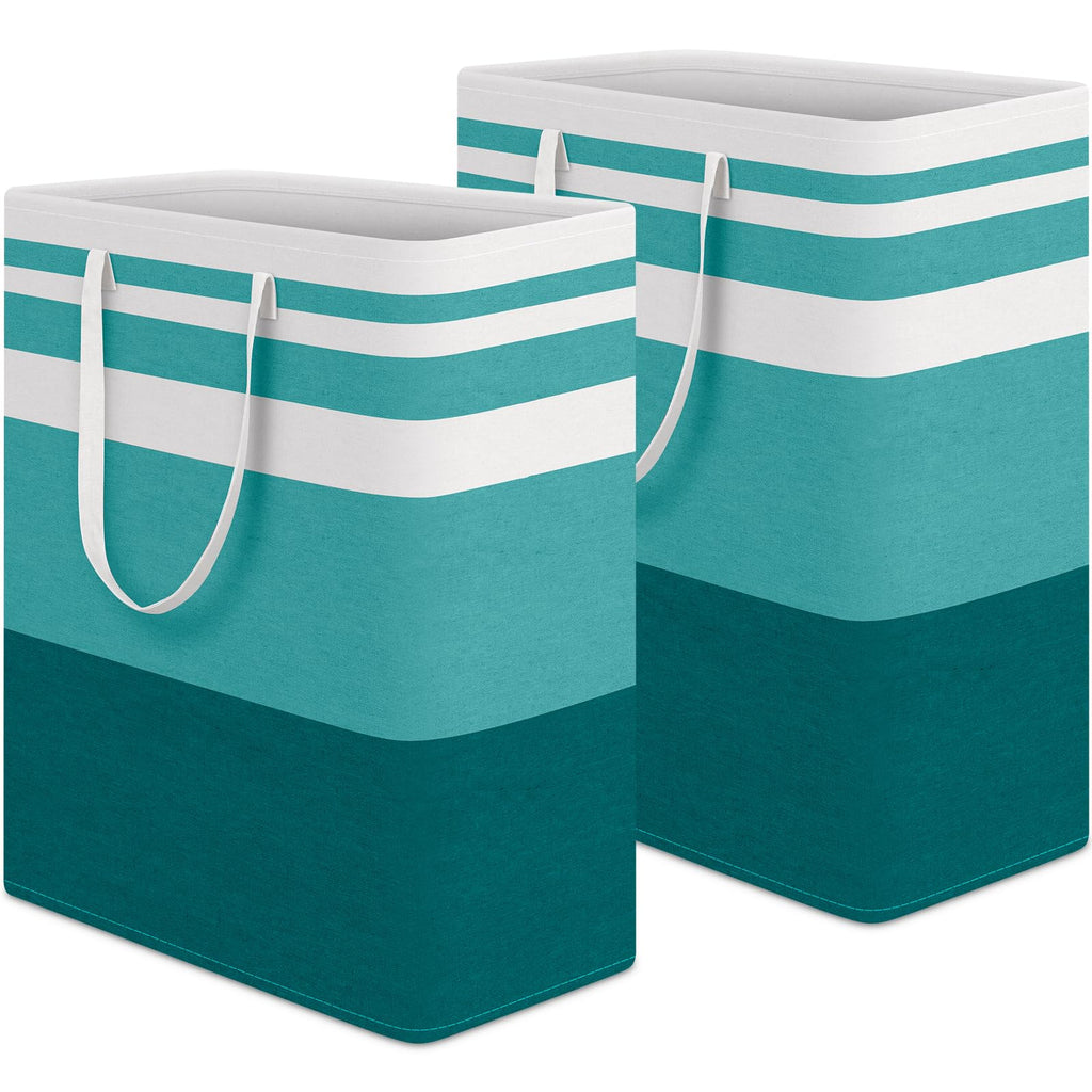 HomeHacks 2 Pack Large Laundry Baskets, Laundry Hampers Bags (Grey 75Lx2)