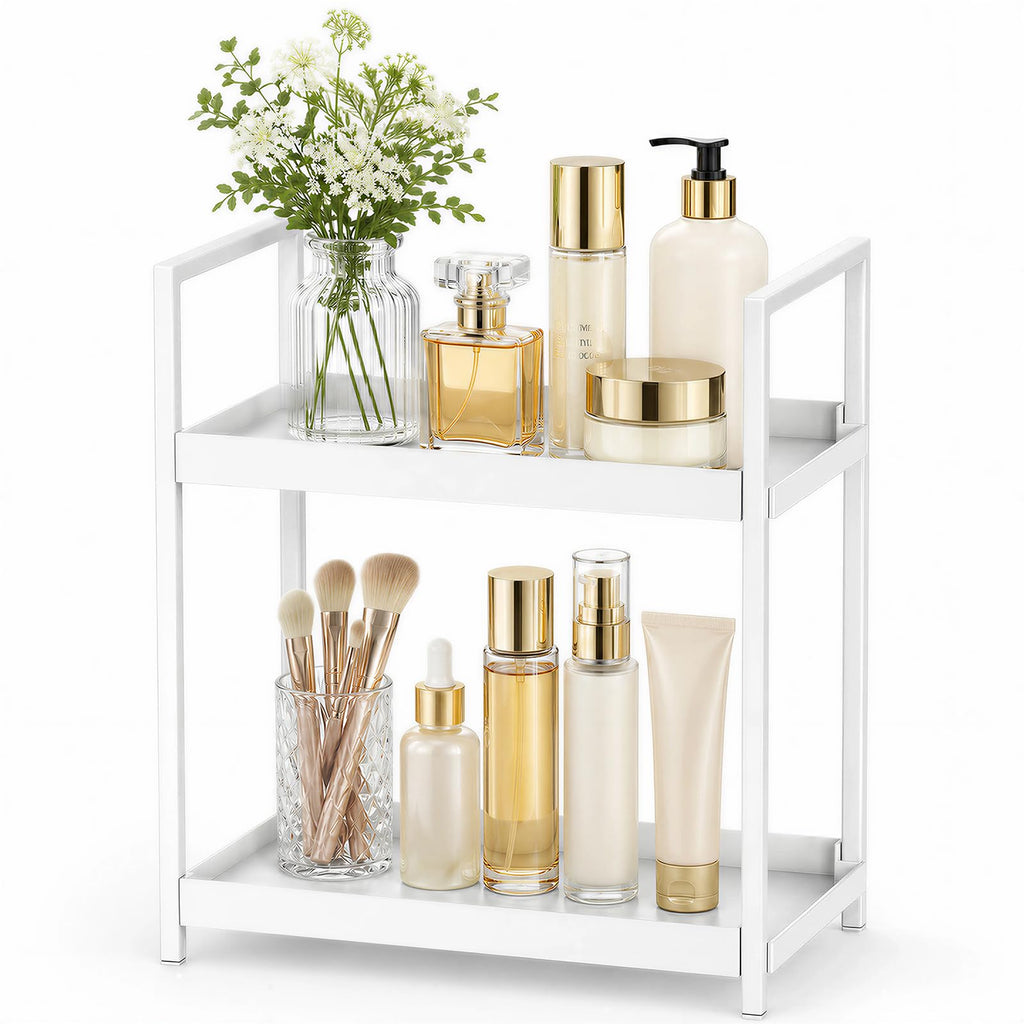 2 Tier Bathroom Counter Shelf Organizer for Skincare Makeup