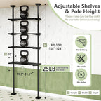 Over The Toilet Storage Shelf No Drill 4-Tier Adjustable Bathroom Organizer
