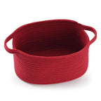Happyiren Medium Woven Cotton Rope Basket, Empty DIY Gift Basket for Burr