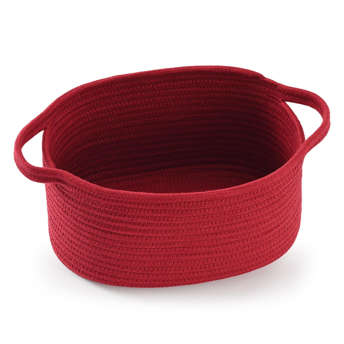 Happyiren Medium Woven Cotton Rope Basket, Empty DIY Gift Basket for Burr