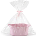 Happyiren Medium Woven Cotton Rope Basket, Empty DIY Gift Basket for Burr