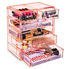 Sorbus 6-Drawer Makeup Organizer with Small & Wide Drawers (Clear)