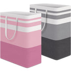 HomeHacks 2 Pack Large Laundry Baskets, Laundry Hampers Bags (Grey 75Lx2)