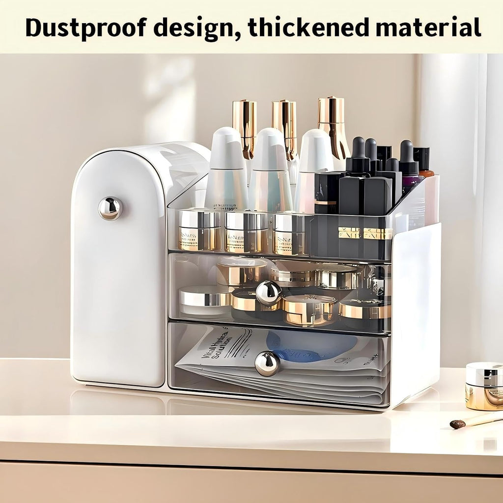 Makeup Organizer for Vanity with Brush Holder,Skincare Organizer