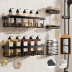 Veken Corner Shower Caddy 3-Pack, Advanced Rustproof Design&Stable Storage