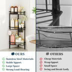 Consumest Corner Shower Caddy Stand - Rustproof Bathroom Organizer&Storage