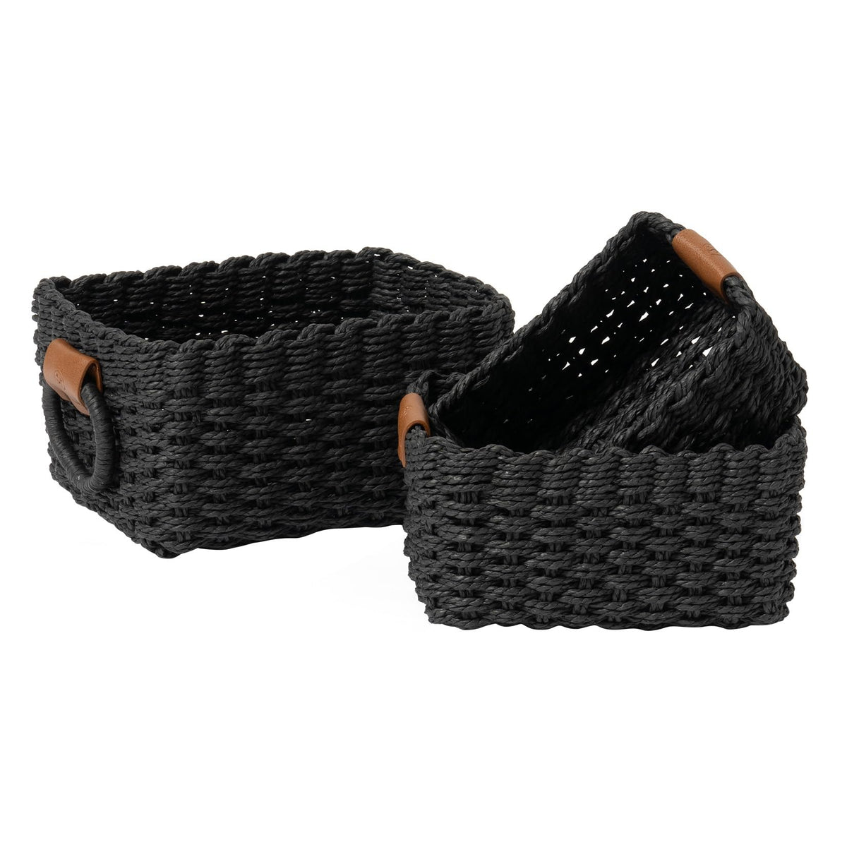 LA JOLIE MUSE Small Wicker Baskets for Organizing, Desert 3 Pack