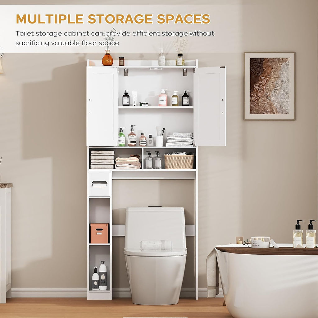 Over the Toilet Storage Cabinet, 31”W Bathroom Organizer