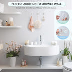 VIS'V Shower Suction Cup Hooks, Removable and Reusable, Clear, Small, 2 Pcs