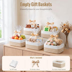 5 Pack Small Woven Storage Baskets for Shelves, Gift Baskets Empty