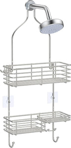 SMARTAKE Hanging Shower Head Caddy, Shower Shelf Organizer, Silver