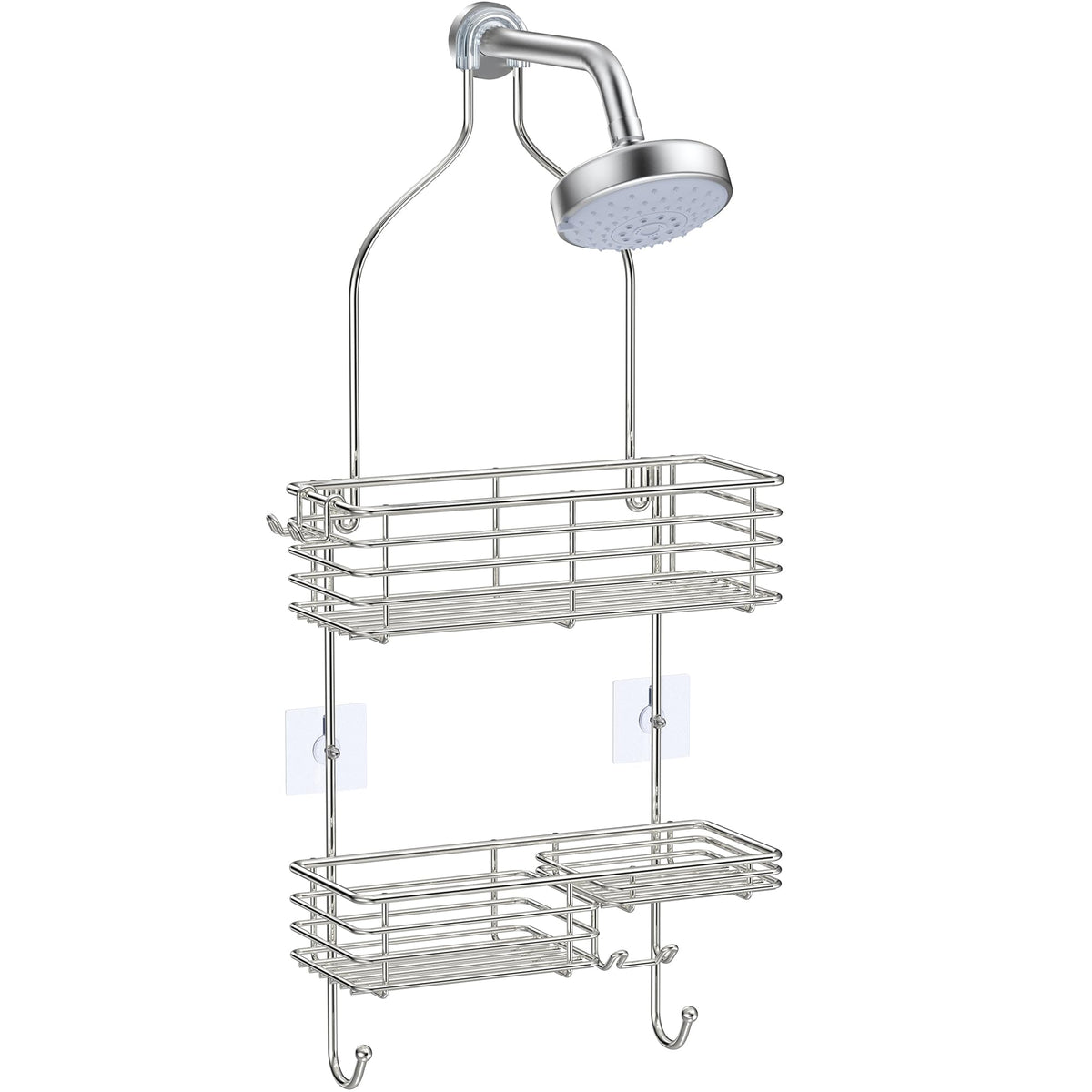 SMARTAKE Hanging Shower Head Caddy, Shower Shelf Organizer, Silver