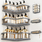Veken Corner Shower Caddy 3-Pack, Advanced Rustproof Design&Stable Storage