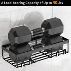 5-Piece Shower Rack Set, No-Drill Adhesive Rust-Proof Bathroom Organizer, Large Capacity Wall-Mounted Shelf, Essential for Bath, Kitchen, Home