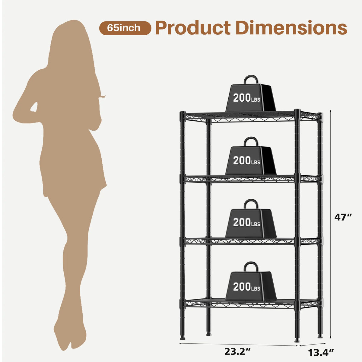 Storage Shelving Unit, Adjustable Metal Wire Racks Heavy Duty Standing Shelf Organizer for Kitchen, Closet, Pantry, Garage, Bathroom,dorm essentials,home decor,dorm room inspo,college dorm essentials,dorm haul