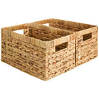 StorageWorks Wicker Baskets, Wicker Storage Baskets for Shelves, 2-Pack