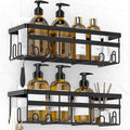 WOWBOX 2 Pack Adhesive Shower Caddies, No Drill Bathroom Shelves, Large