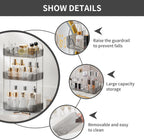 Akinbas 3 Tier Bathroom Organizer Countertop Makeup Perfume Tray Skincare Organizer for Bathroom Dresser Vanity (Grey)