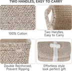 3 Pack Small Storage Baskets for Organizing, 11.8×7.8×5.1", Mixed Brown