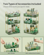 SONGMICS 3-Tier Makeup Organizer, Square, Customizable