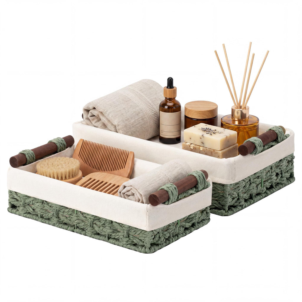 StorageWorks Bathroom Basket for Toilet Tank Top, Toilet Paper Baskets