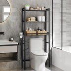 VASAGLE 4-Tier Over the Toilet Storage, Adjustable Shelves, Basket, 68.1''H