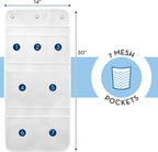S&T INC. Shower Organizer and Caddy, 2 Pack, 14" x 30", White