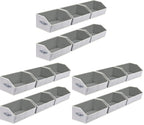 Homsorout Closet Organizers Bins 6 Packs - Large Closet Shelf Organizer with Handles, Fabric Trapezoid Storage Bins, Collapsible Storage Cubes for Clothes, Towels, Light Gray