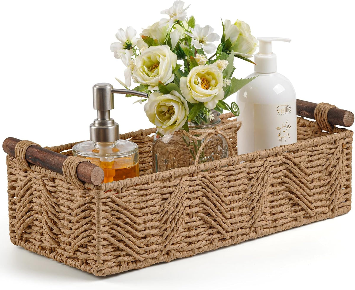 Toilet Paper Storage Basket for Bathroom Countertop Baskets for Organizing