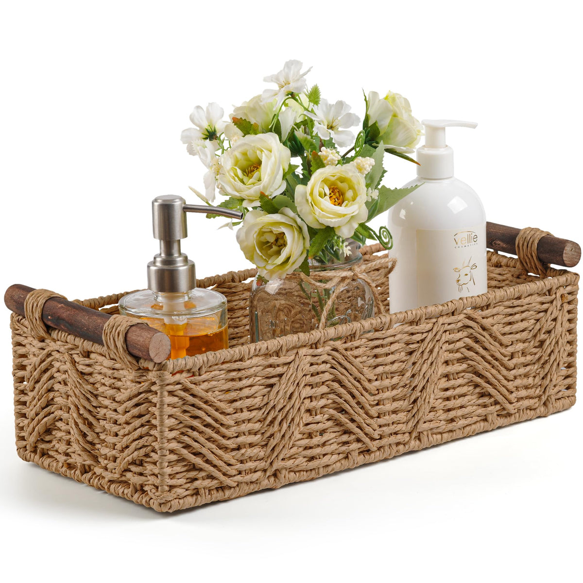 Toilet Paper Storage Basket for Bathroom Countertop Baskets for Organizing