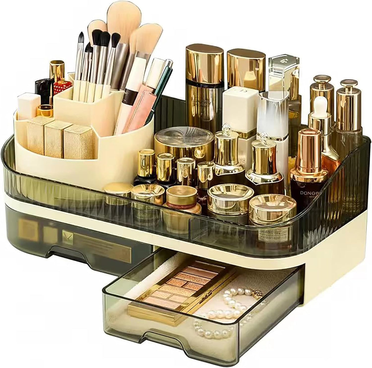Makeup Organizer Countertop with Dual Drawers