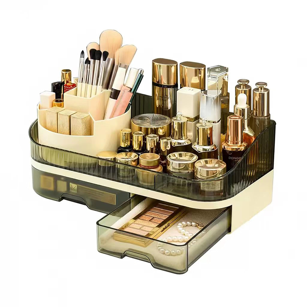Makeup Organizer Countertop with Dual Drawers