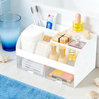 Makeup Organizer with 2 Drawers, Countertop Cosmetic Storage for Vanity