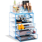 Sorbus Makeup Organizer, 6-Drawer Acrylic 2-Piece Set (Clear)