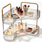 3-Tier Corner Bathroom Organizer, Skincare Vanity Counter Shelf Clear