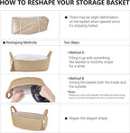 Mkono Toilet Paper Basket, Boho Bathroom Decor, Small Storage Organizer