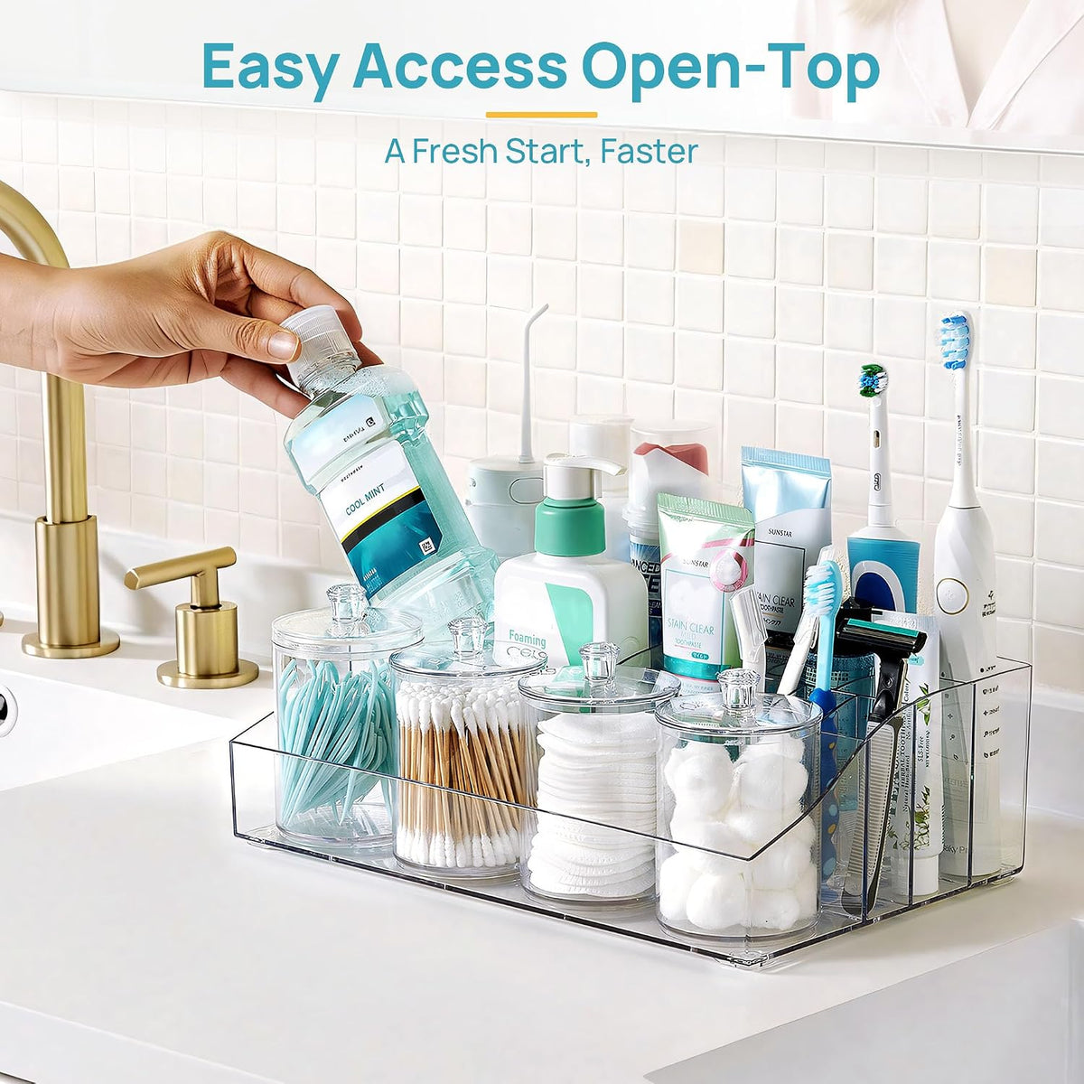 Vtopmart 5 PCS Bathroom Countertop Organizer Sets