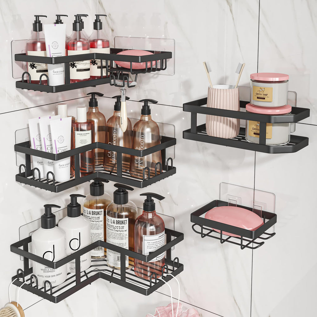 Youvip Shower Caddy Corner No Drilling-Adhesive, Shower Shelves-Rustproof