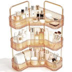 3-Tier Corner Bathroom Organizer, Skincare Vanity Counter Shelf Clear