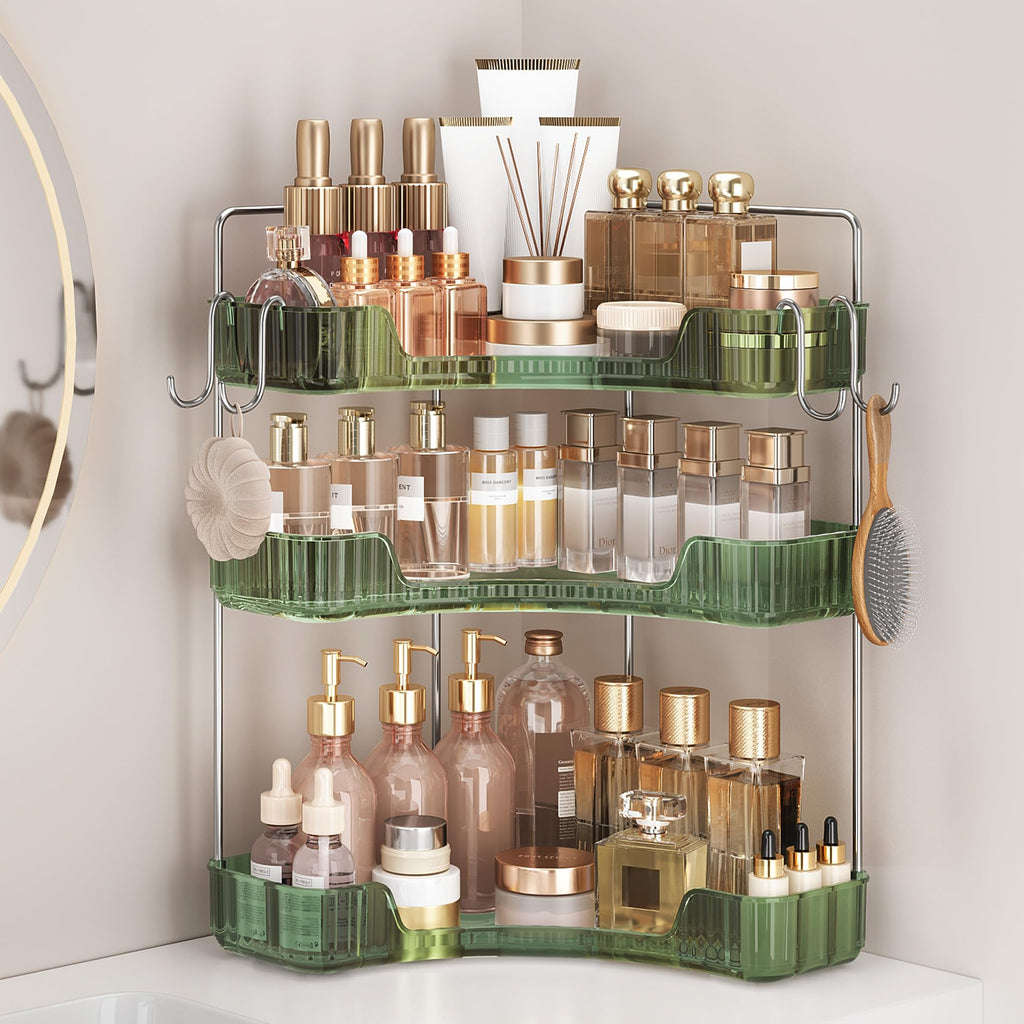 Corner Bathroom Counter Organizer 3-Tier Bathroom Organizer