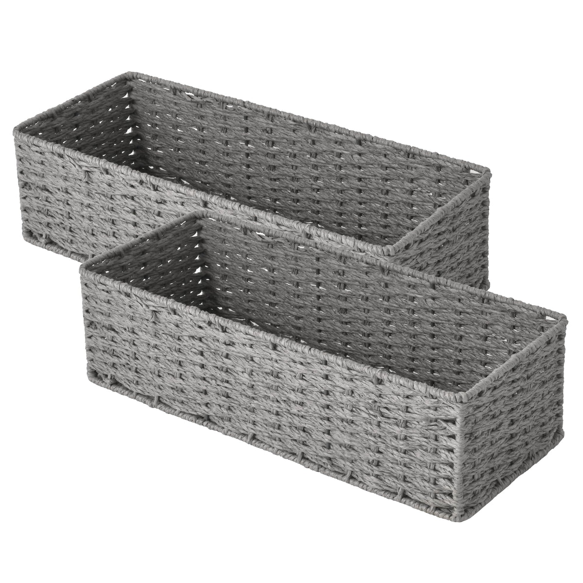 StorageWorks Wicker Toilet Paper Basket, Toilet Tank Basket for Bathroom